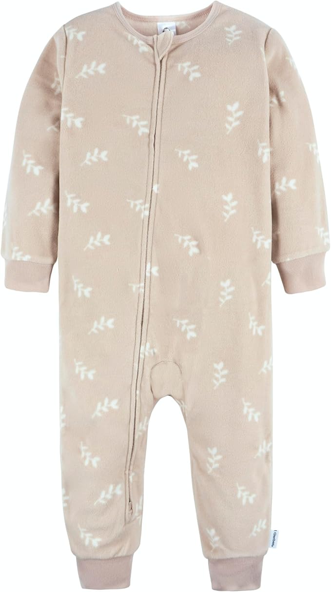 Gerber Baby & Toddler Girls Loose Fit Fleece Footless Pajamas 3-Pack - Image 4