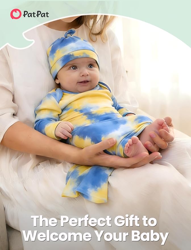 PATPAT Baby Sleeper Gown with Hat - Image 2