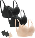 Stelle Lace Nursing Bras for Breastfeeding Seamless Pregnancy Maternity Wireless Bralette with Pads, Extenders