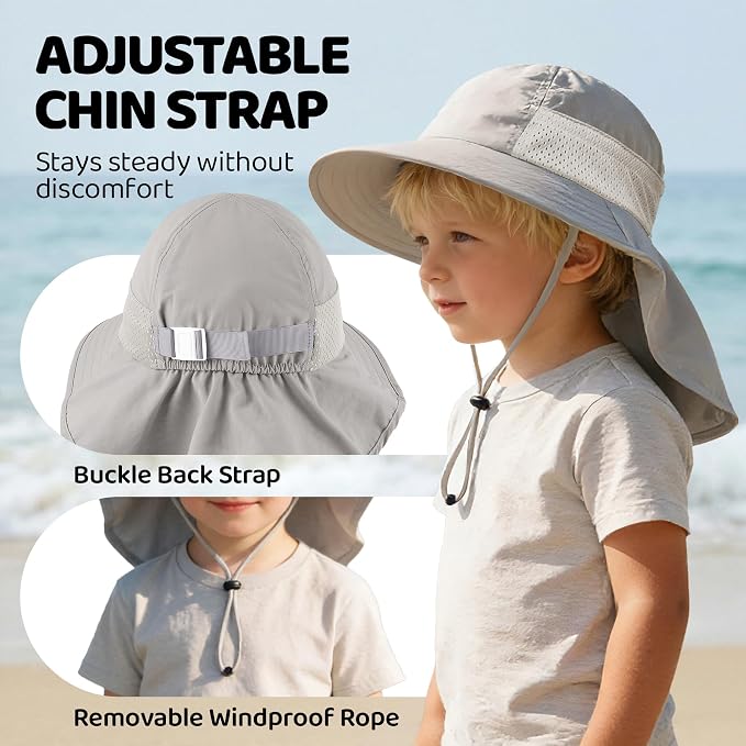 Baby Sun Hat with Neck Flap UPF 50+ - Image 4