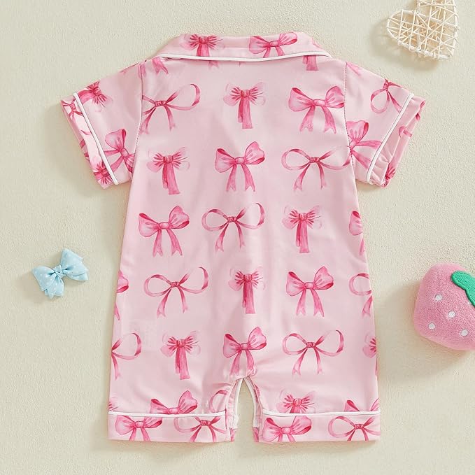 Balaflyie Newborn Summer Pajamas Baby Boy Girl Button Down Romper Cute Infant - Image 2