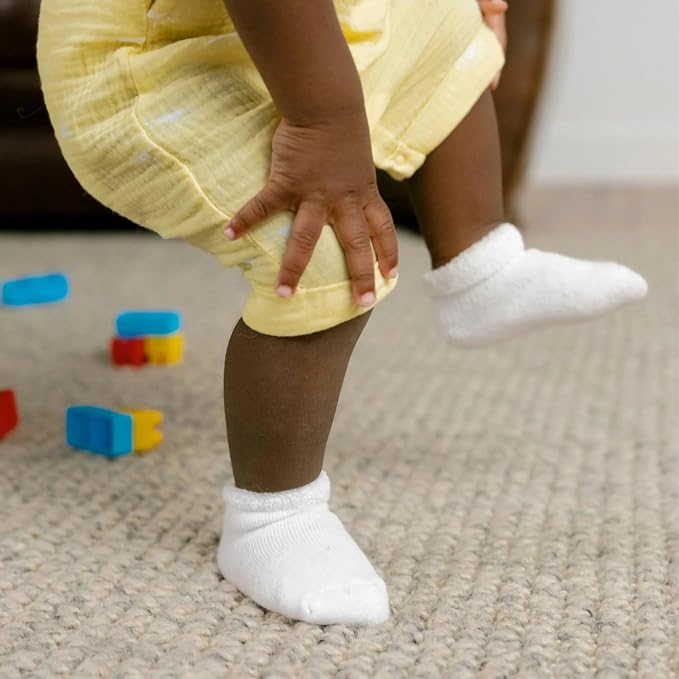 Gerber Baby Boys & Girls 6-Pack White Terry Socks - Image 2
