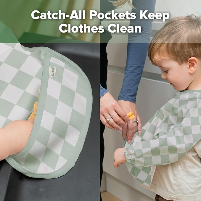 haakaa Waterproof Baby Bibs for Eating 2pcs for 6-24M - Image 6