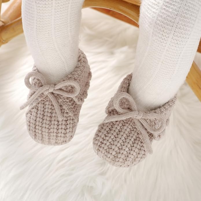 mimixiong Baby Booties Newborn Infant Sock Shoes | Hand Knitting Crochet Boy - Image 2