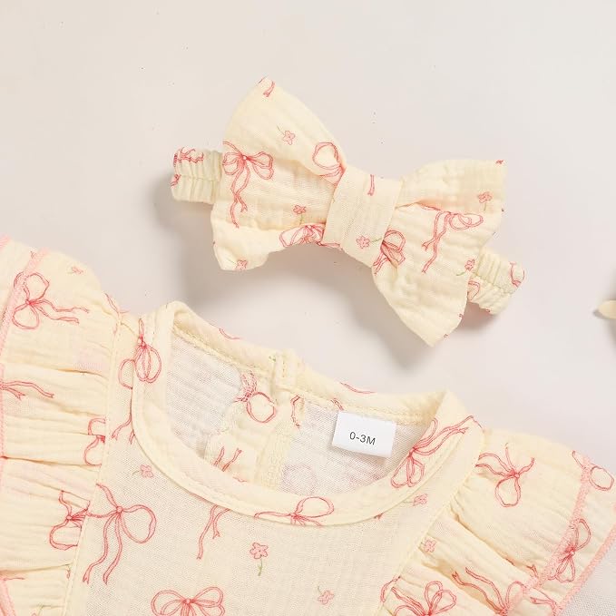TITKKOP Ruffle Bubble Romper for Baby Girl | One-Piece Shorts Jumpsuit | Summer - Image 4