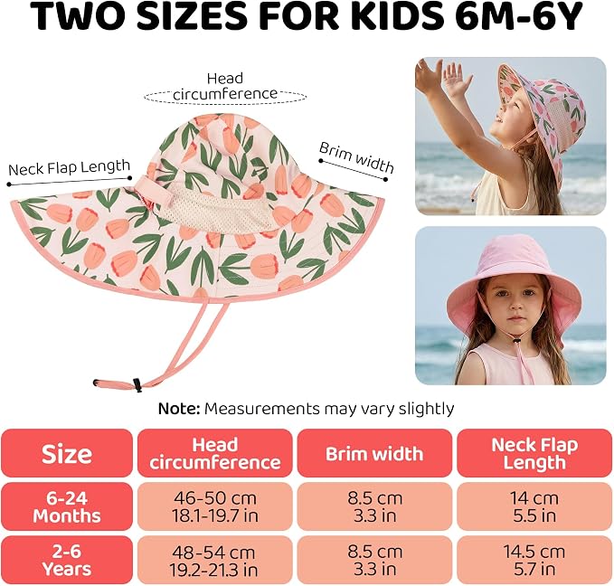Baby Sun Hat with Neck Flap UPF 50+ - Image 6