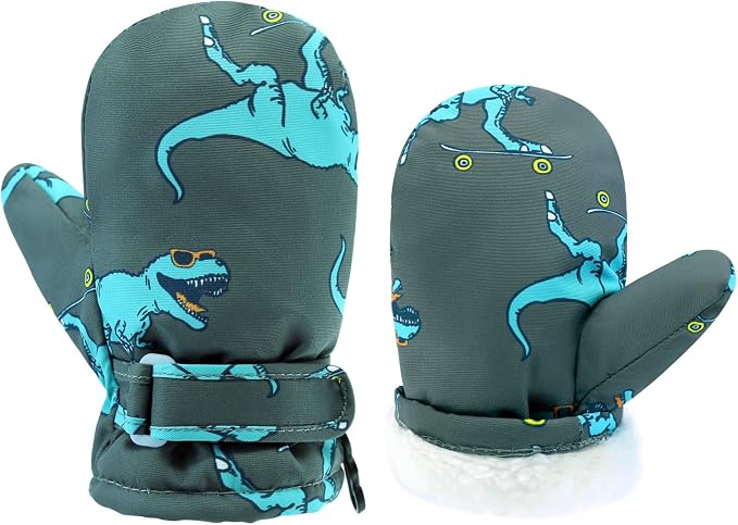 BAVST Toddler Waterproof Mittens Fleece Lined Baby Boys Girls Winter Warm Glove by BAVST