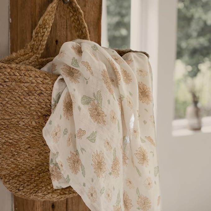 GLLQUEN BABY Receiving Blankets Muslin Swaddle Blanket - Image 9