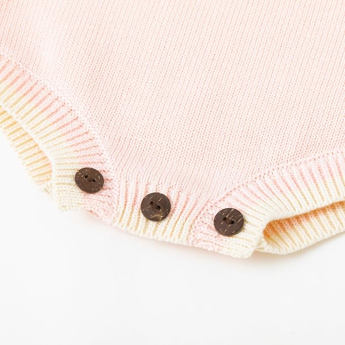 Simplee kids Baby Girl Romper, Sleeveless Pompoms Square Neck | Soft Breathable - Image 6