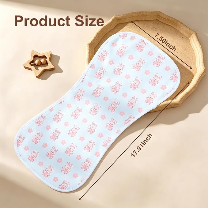 Baby Burp Cloths 8-Pack, Waterproof Burping Cloths, 4-Layer Super Absorbent & - Image 7