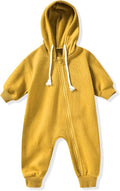 Unutiylo Unisex Baby Boys Girls Long Sleeve Infant Baby Zipper Hooded Jumpsuits by Unutiylo