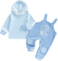 Infant Baby Boy Fall Winter Clothes Outfit Hooded Long Sweatshirt Pant Set by LIOMENGZI