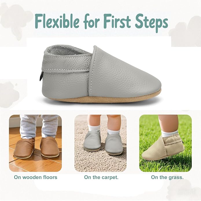 Genuine Leather Baby Booties Soft Sole Toddler Walking Shoes - Image 6