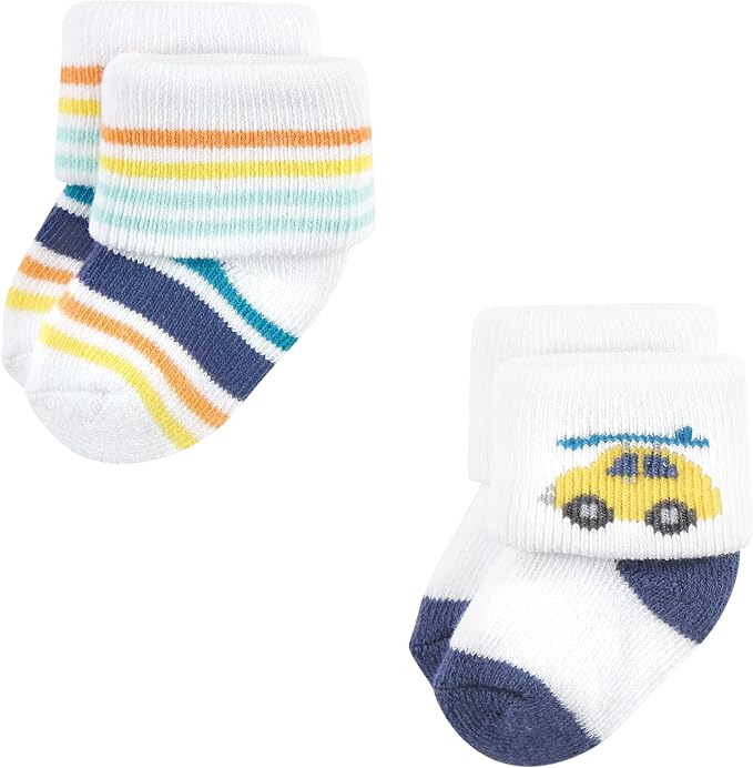 Hudson Baby Baby 8-pack Cotton Rich Newborn and Terry Socks - Image 6