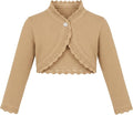 Lilax Little Girls' Knit Long Sleeve Button Closure Bolero Cardigan Shrug by Lilax