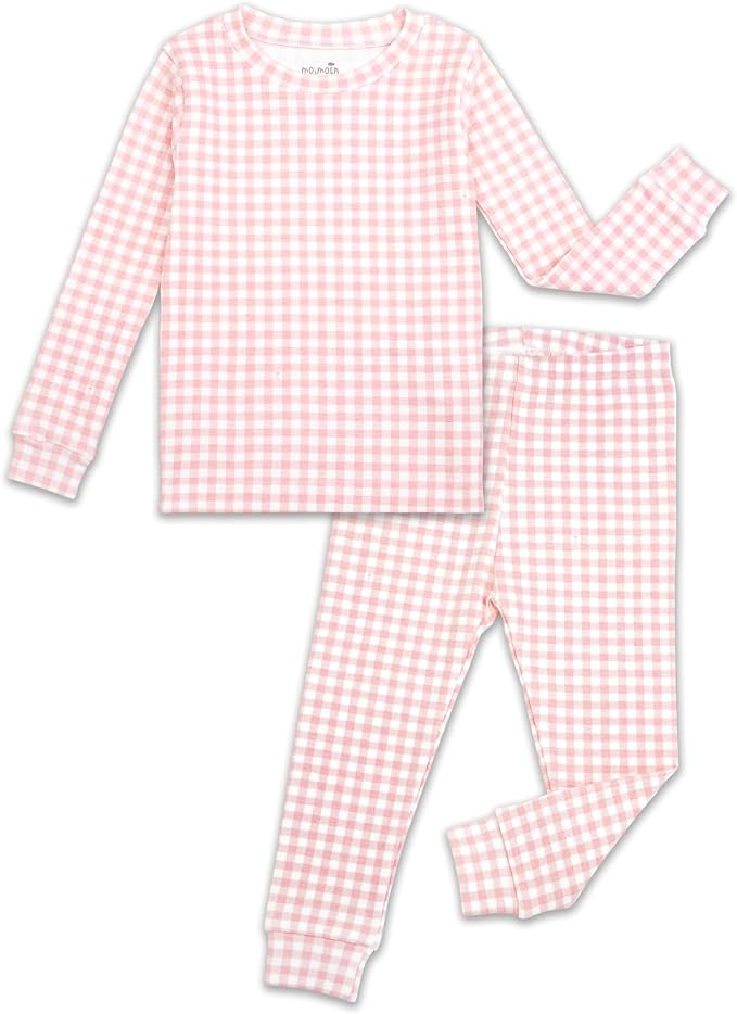 moimoln Cotton Modal Baby Toddler Pajamas Check Solid Leopard 6M-8Y by moimoln