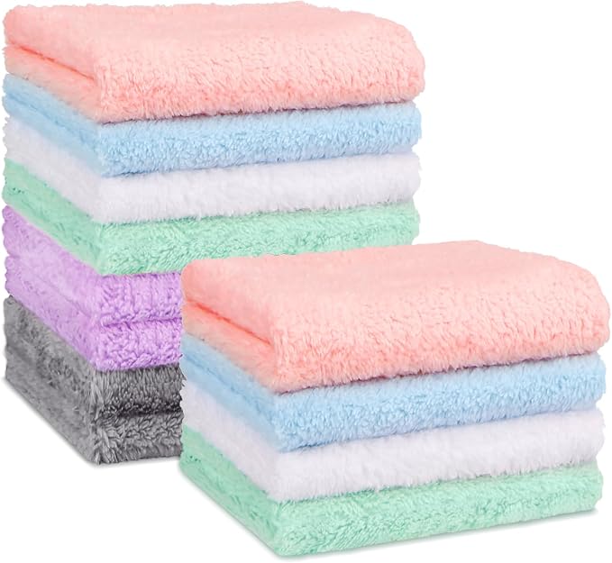 Orighty Baby Washcloths 12-Pack, Coral Fleece Baby Towels | Super Soft & by AllRightinOrighty