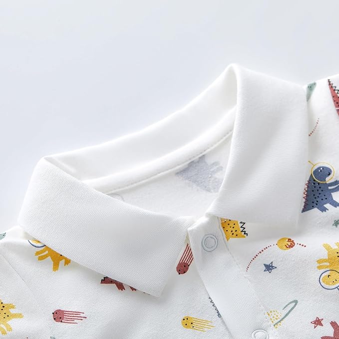pureborn Baby Girls Boys Bodysuit Super Soft Cotton Romper 0-24 Months | - Image 3