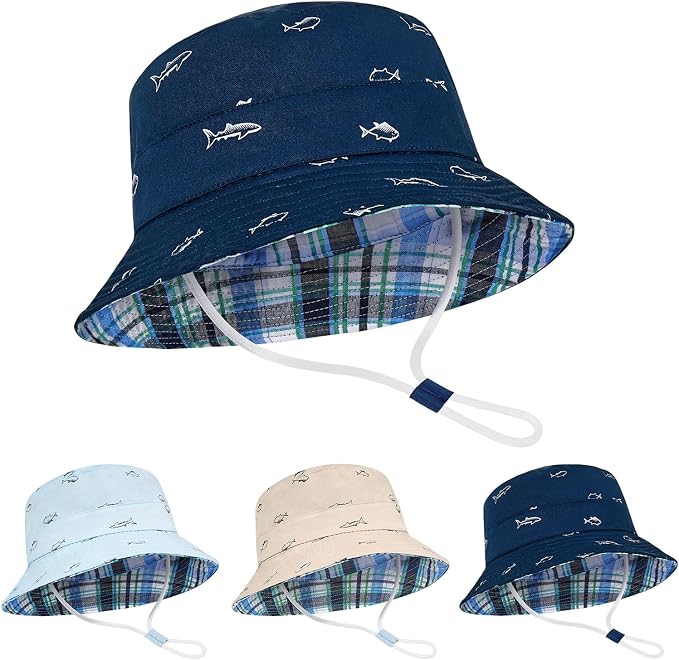 Durio Baby Sun Hat UPF50+ Wide Brim Bucket Hats by DURIO