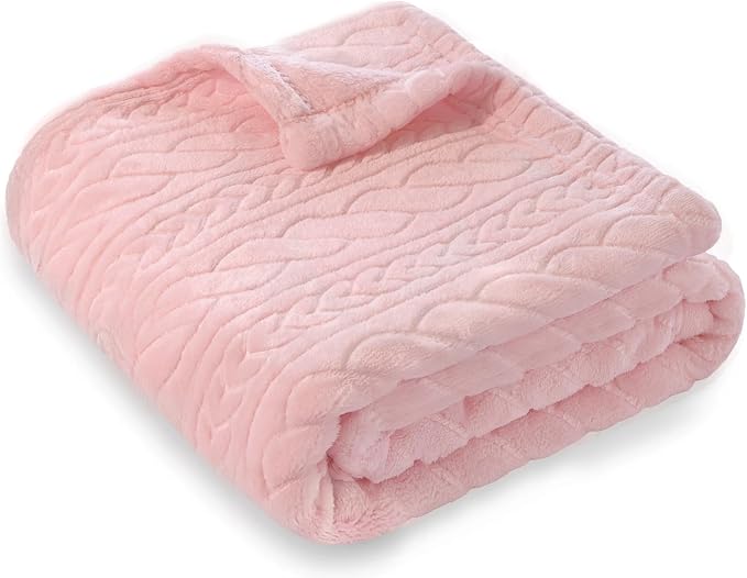 BORITAR 3D Fleece Baby Blanket for Girls 30 x 40 Inch Pink by BORITAR