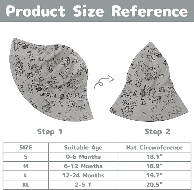 Baby Sun Hat Baby Boy Hats Toddler Hat UPF 50+ Bucket Hat - Image 6