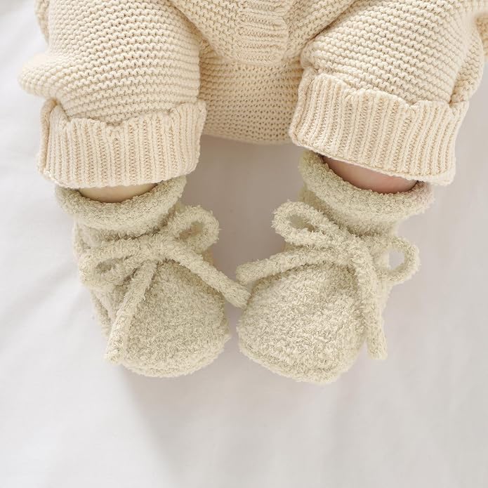 LAWKUL Cotton Baby Booties Newborn Fleece Shoes Sock - Image 4