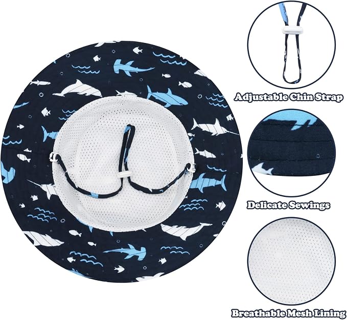 Sarfel Baby Sun Hat Summer Baby Boy Hats UPF 50+ Sun Protection Toddler Hat - Image 2