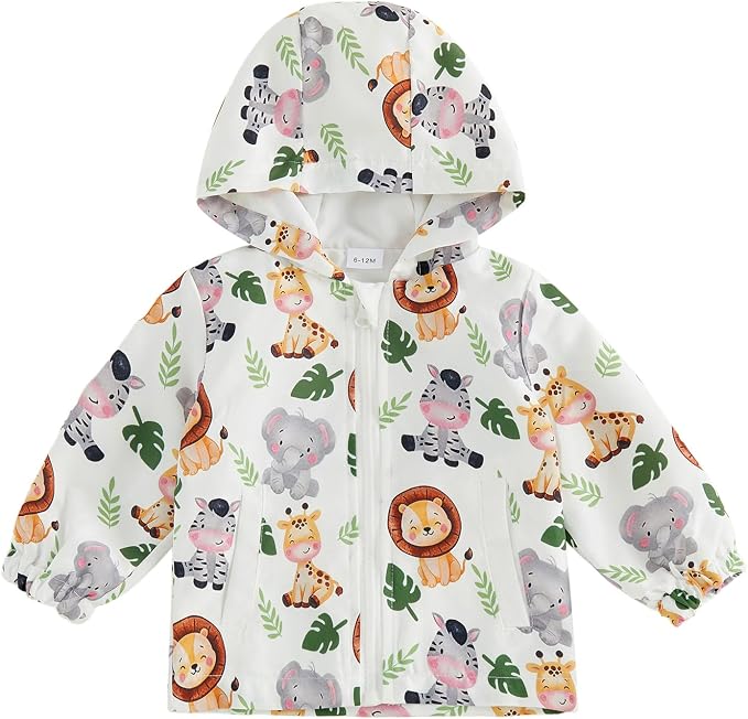 Toddler Baby Girl Windbreaker Jacket Zip Up Hoodie Long Sleeve Sweatshirt by Emmababy