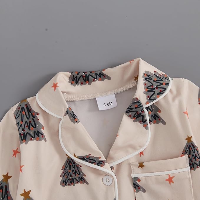 Balaflyie Baby Girl Button Down Pajamas Romper One-Piece Jumpsuit Long Sleeve Sleeper Infant Sleepwear
