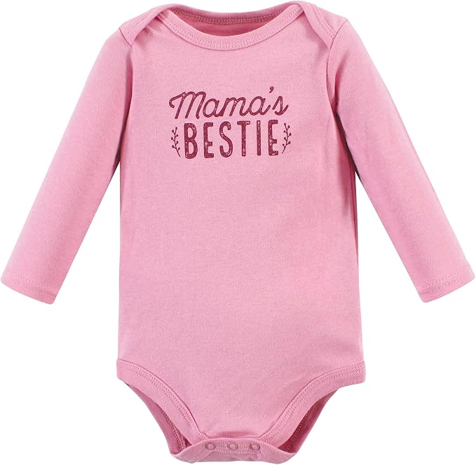Hudson Baby Baby Girls' Cotton Long-sleeve Bodysuits 3-pack - Image 5