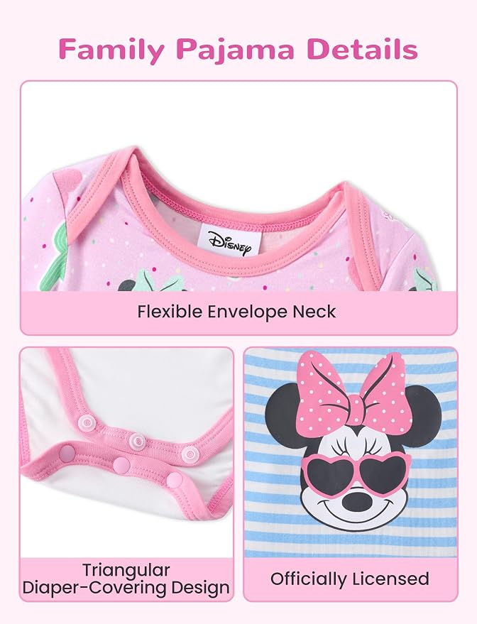 Disney Baby Viscose Made from Bamboo 3-Pack Bodysuits Set Newborn to Infant - Image 7