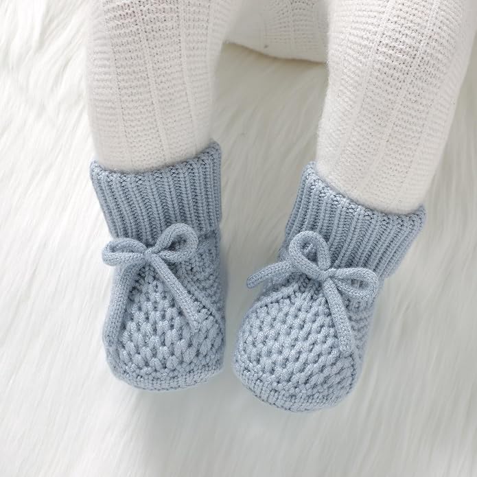 Newborn Shoes Knitted Baby Booties Infant Boys Girls First Walkers | Handmade - Image 4