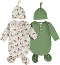 2-Pack Baby Sleeper knotted Gown Boy Girl Nightgown by Merqwadd