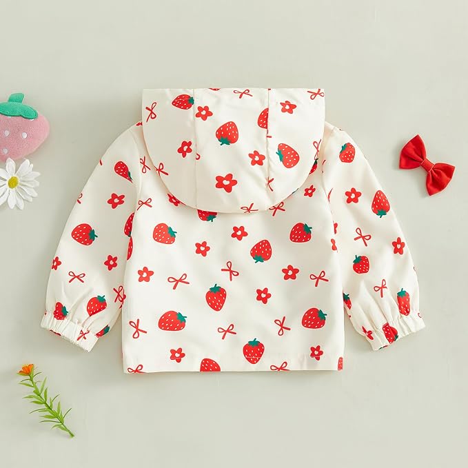 Toddler Baby Girl Windbreaker Jacket Zip Up Hoodie Long Sleeve Sweatshirt - Image 6