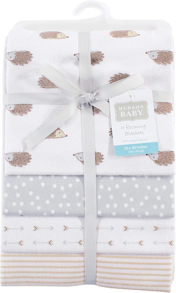 Hudson Baby Unisex Baby Cotton Flannel Receiving Blankets, One Size - Image 2