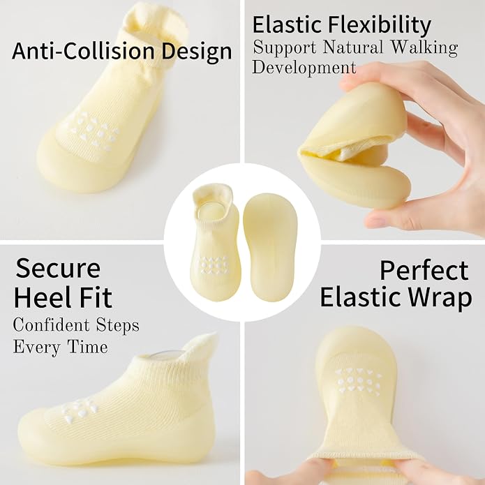 Baby Sock Shoes Toddler Walking Shoes Infant Slippers | Soft Rubber Sole - Image 6