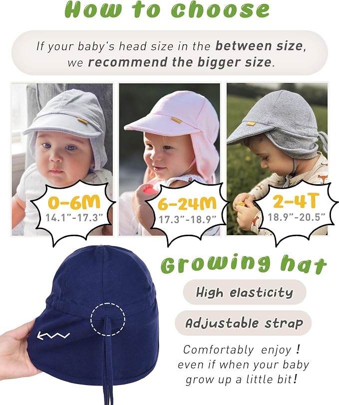 FURTALK Baby Sun Hat UPF 50+ UV Ray Sun Protection Cotton Toddler Hats - Image 6