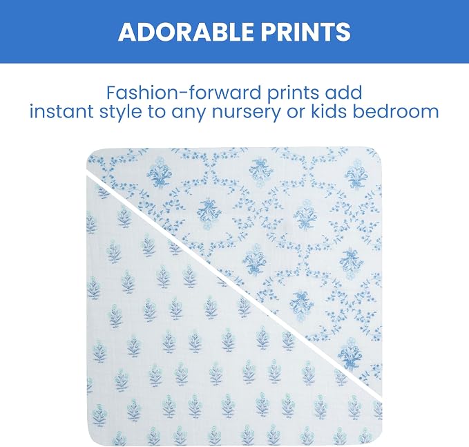 Delta Children 100% Cotton Muslin Baby Receiving Blankets - Image 4