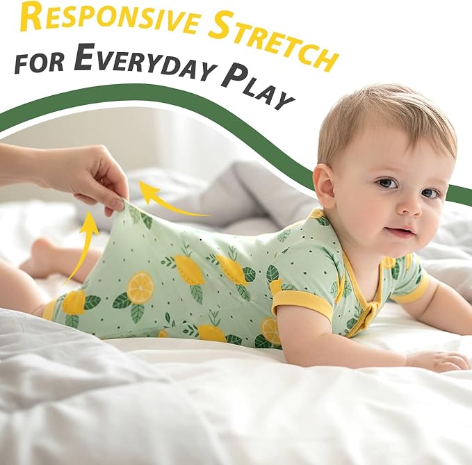OPAWO Bamboo Sleepers for Baby Boy Pajamas Bamboo Pajamas Baby Romper 0-24M | 2 - Image 4