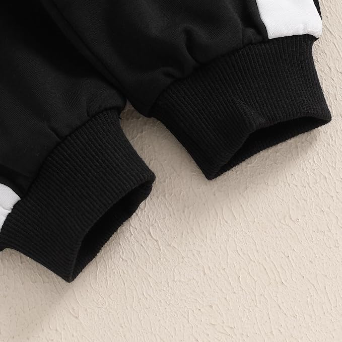 Infant Baby Boy Fall Winter Clothes Outfit Hooded Long Sweatshirt Pant Set - Image 7