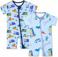GUISBY Baby Rayon of Bamboo Short Sleeve Footless Zipper Romper 2 Pack | Soft by GUISBY