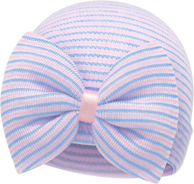 Sarfel Newborn Hats for Girls Hospital Hat Baby Girl Bows and Headbands Infant - Image 6