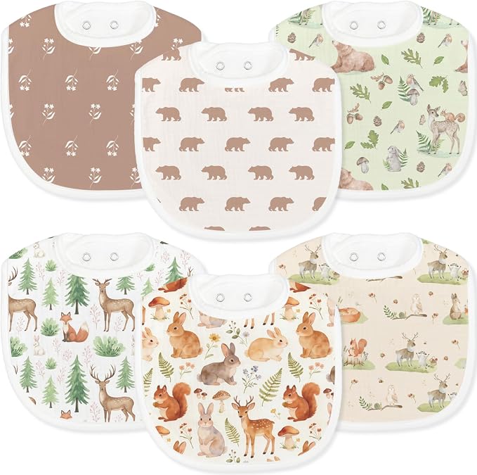 Baby Bibs for Baby Boys Girls 6-Pack by Unknown