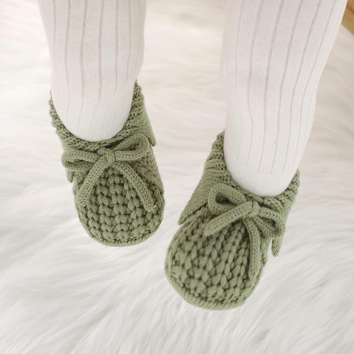 Baby Booties Newborn Boys Girls First Walkers Knit Infant Sock Shoes - Image 2
