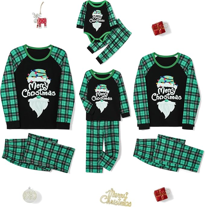 Awoscut Family Christmas Pajamas Matching Pajamas for Family, Xmas PJs Sets Holiday Sleepwear