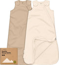 KeaBabies 2-Pack Organic Baby Sleep Sacks, 100% Cotton 0.5TOG by KeaBabies