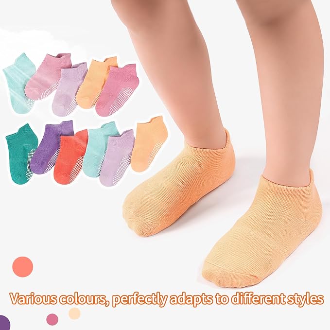 GRPSKCOS Non Slip Toddler Socks 15 Pairs Toddler Grip Anti Skid Low Cut Socks - Image 2
