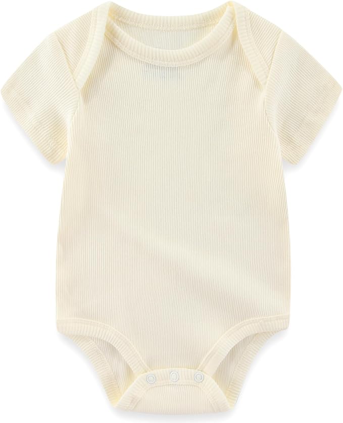 Baby Bodysuits Ribbed Mix Summer Newborn Boy Girl Clothes 5-pack | Multiple - Image 6