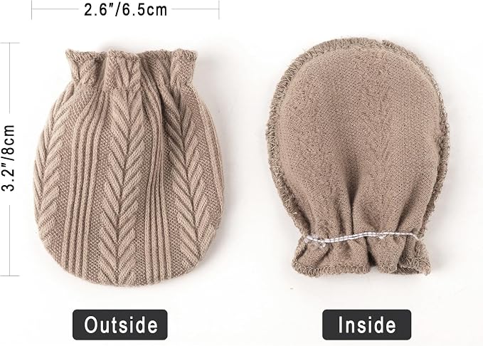 BQUBO Baby Mittens No Scratch Cotton Newborn Infant Glove Soft Skin-friendly - Image 5