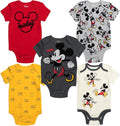 Disney Baby 5-Pack Short Sleeve Bodysuits Newborn to Infant by Disney